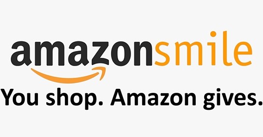 AmazonSmile logo with the tagline "You shop. Amazon gives." in black and orange text on a white background.